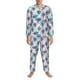 thumbnail image 3 of Balery Palm Leaves Pijama para Hombre de Dos Piezas con Manga Larga, Conjunto de Dormir y Descanso Suave con Bolsillos-Large, 3 of 7