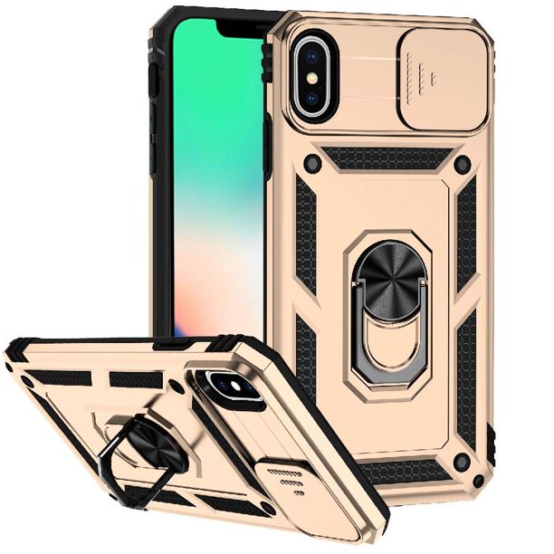 Estuche GANGXUN para iPhone Xs Max, soporte giratorio 360°, estilo mecánico y magnético