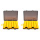 thumbnail image 1 of 2uds. Cajas de herramientas portátiles para aparejos de señuelos de peces de doble capa para suministros de pesca (amarillo), 1 of 2