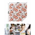 thumbnail image 4 of Orange Pumpkin Cloth Napkins Set of 4 Reusable Dinner Napkins, Thanksgiving Autumn Fall Leaf Flower Cocktail Napkin Washable Table Napkins for Wedding/Holiday Party/Baby Shower 20"x20", 4 of 7