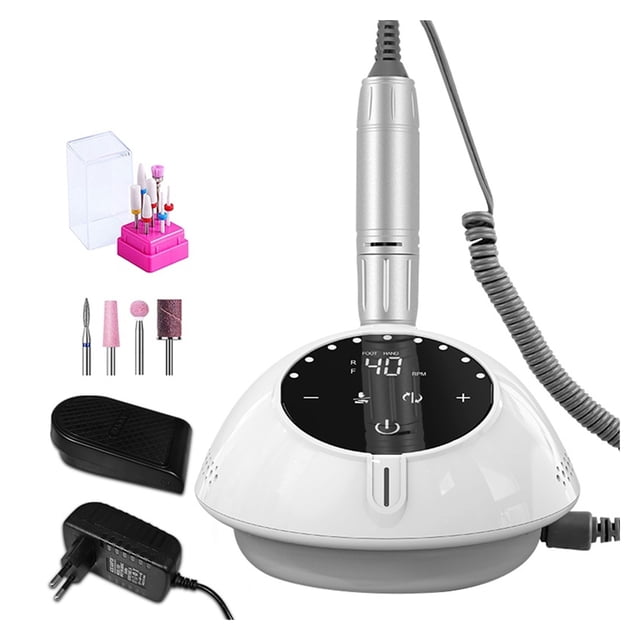 40000RPM Nail Drill Machine With HD Display, Manicure Machine New Upgrade Electric Nail File With Cutter, Nail Art Salon Tools ,Easy to Use