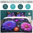 thumbnail image 3 of Dreamy Purple Butterfly Pattern (98)-1 Set Duvet Cover Bedding Set Duvet Cover Polyester Quilt Cover for Full Size, 3 of 6