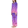 thumbnail image 2 of FORMRS Womens Pajama Set Long Sleeve Top and Pants with Pockets Soft Comfy Lounge Sleepwear, Sizes S-2XL, Pixel Love, 2 of 7