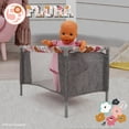 thumbnail image 5 of 509 Crew: Melange Flora - At Home 8 Piece Set - Highchair, Play Yard, Shoulder Bag, 5pc Feeding Accessories, Fits Dolls Up to 18", Doll Toys, Kids 3+, 5 of 7