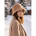 thumbnail image 5 of BadPiggies Women Winter Bucket Hat Adjustable Vintage Cloche Hats Warm Faux Fur Wool Outdoor Fisherman Cap, 5 of 6