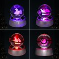 thumbnail image 2 of Luz nocturna con bola de cristal 3D, lámpara de mesa con luz LED de anime, cambio de 7 colores para lámpara de decoración de habitación, regalos de Navidad e ideas de regalos de cumpleaños para n, 2 of 5