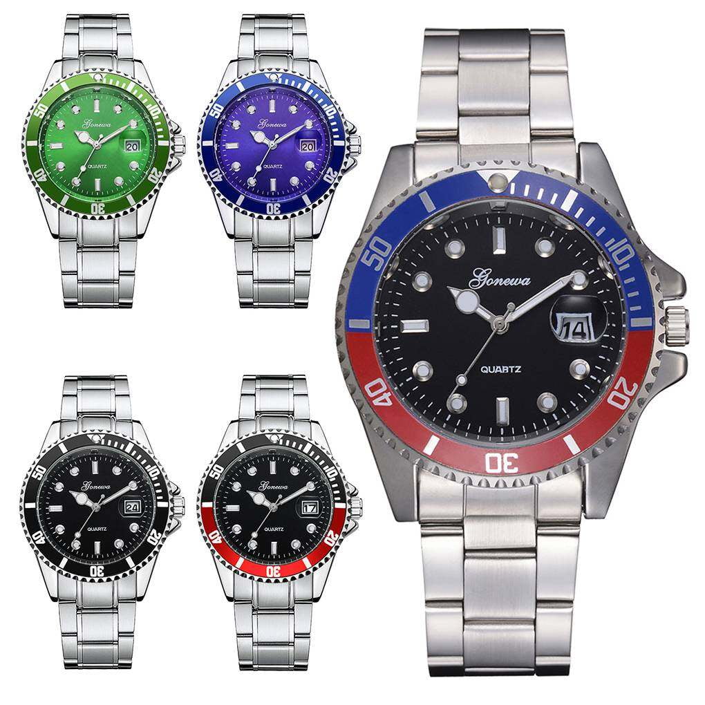 Men Business Watch Boy Sport watch male quartz wrist Steel business style Strap Quartz Wrist watch Student Male Wrist Clock Timer Black Walmart