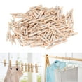 thumbnail image 2 of 100Pcs Mini Wooden Clothes Pegs for Washing Line Exquisite Workmanship Small Pegs Wood Craft Clips for Hanging Photos,Arts and Craft Gifts Home Decorations, 2 of 9