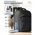 thumbnail image 6 of SYCNB Travel Backpack for Women, Lightweight Personal Item Travel Bag, Gym Backpack with Shoe Compartment, Waterproof Carry-On Bag Air-approved, Black, 6 of 8