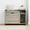 Grey, variant on 2-in-1 Litter Box Enclosure with Top Opening and Pad, Hidden Litter Box Furniture, Dog Proof, Storage, Wooden Cabinet, Easy to Clean, for Hallways, Bedrooms, Balconies