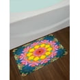 thumbnail image 2 of Mandala Bath Mat, Round Frame Oriental Mandala Design Inspired by Floral Petals in Vibrant Colors, Plush Bathroom Decor Mat with Non Slip Backing, 29.5" X 17.5", Multicolor, by Ambesonne, 2 of 2