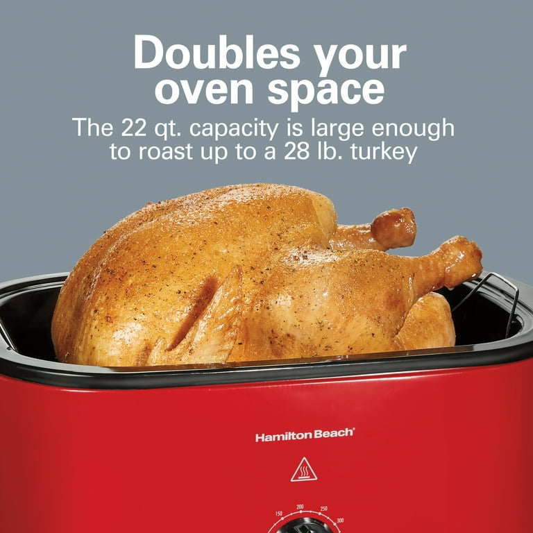 電子レンジ・オーブン hamilton beach Electric Roaster Oven Hamilton Beach Electric Roaster Oven, 22 Quarts, Red
