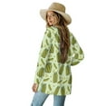 thumbnail image 3 of SCRAWLGOD Cucumber Cardigan Sweaters for Women Trendy Outfits for Women Fall Tops Breathable Ladies Cardigan Sweatshirts Size XL Long Sleeve Women Cardigan Coat for Clubs, 3 of 7