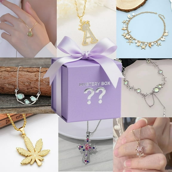 Surprise Pendant Necklace Blind Box - 8 Stylish Luxury Pendant Necklaces Randomly Draw | Single Necklace, Random Style and Color