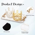 thumbnail image 3 of FacoFaco Vintage Decorative Tray , Resin Jewelry Tray Storage Tray for Jewelry Bracelets Cosmetics, White, 3 of 7