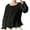 Black Shirts, variant on Htigea Women's Long Sleeve Shirts Cute Crewneck Ruffle Tops Casual Loose Fit Pullover Tees Lightweight Blouses Black L
