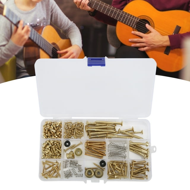 Kit de Tornillos para Guitarra, Tornillos de Metal Para Guitarra Eléctrica, Correa de Resorte, Juego Surtido de Sujetadores de Reparación para reparación de Guitarra Eléctrica