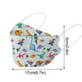 thumbnail image 4 of Dsscvnef Child Disposable Face Masks, Cute Dinosaur Printing Disposable Face Mask, 4 Ply Face Masks for Child, 4 of 9