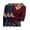 Black/Navy/Dark Red, variant on Ekouaer Womens 3 Pack Long Sleeve Shirts V Neck Ribbed Slim Fit Basic Tops Thermal Undershirts Casual Tee