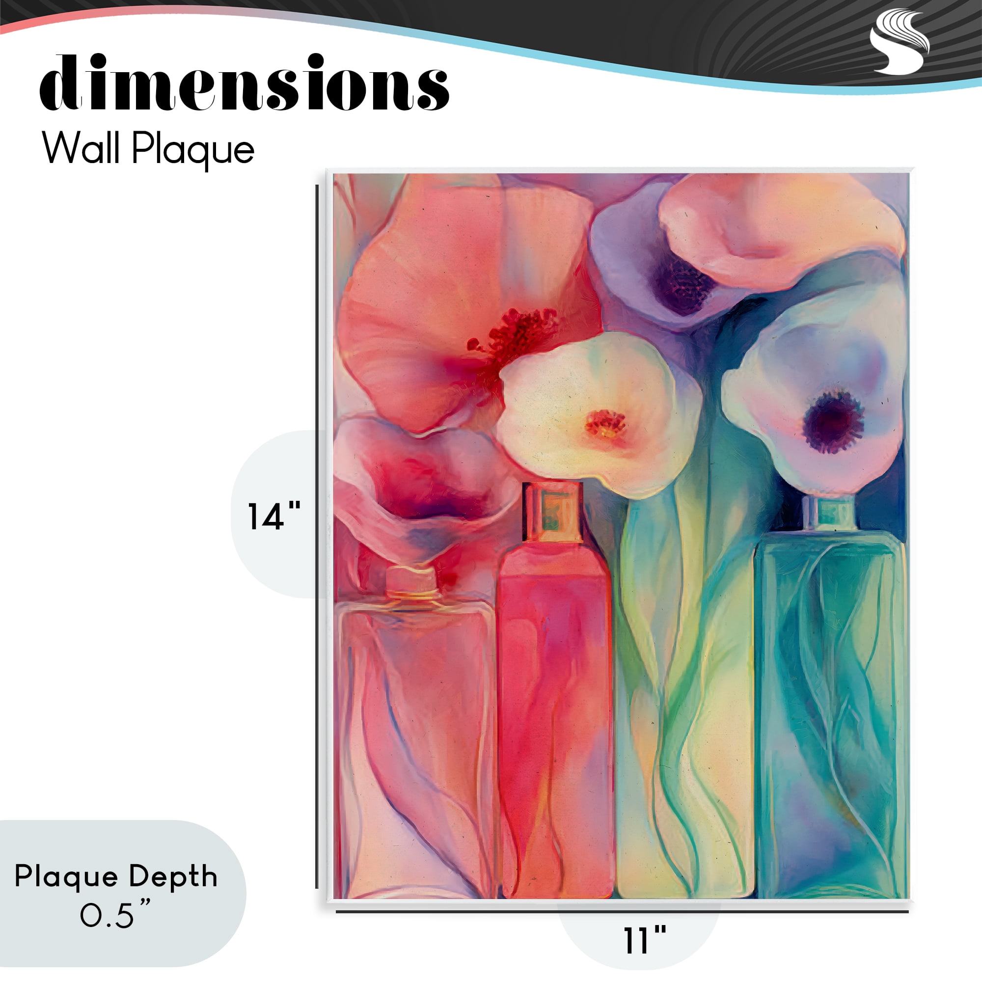 Stupell Industries Petal Logic Gradient Wall Plaque Art, design by Annabelle Hall