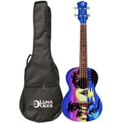 Luna Guitars Kauwela Summer Tenor Acoustic Ukulele Custom Graphic