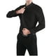 thumbnail image 1 of pstuiky camisas de manga larga para hombre, Camisas casuales de moda para hombre con botones y cuello vuelto de tela elástica sólida salir tops xl, 1 of 4
