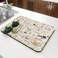 thumbnail image 5 of Coffee Bar Mat Accessories for Countertop Absorbent Hide Stain Rubber Backed Dish Drying Mats for Kitchen Counter Draining Pad Decor Gift Fit Under Coffee Maker Coffee Pot Espresso Machine (24x16in), 5 of 6