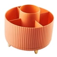 thumbnail image 4 of Organizador de cosméticos shamjiam portaescobillas Rotación 360 grados 5 compartimentos naranja, 4 of 7