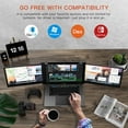 thumbnail image 6 of LIMINK Portable Triple Monitor Extender with 14inch Screen Used for 15-17inch Laptop Workstation Laptop Expansion Screen FHD 1080P Folding Screen IPS Tri-Screen Fits for Mac Windows No Driver Needed, 6 of 11
