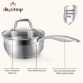 thumbnail image 3 of Duxtop Juego profesional de utensilios de cocina de inducción de acero inoxidable, juego de ollas y sartenes de cocina, fondo pesado con tecnología de unión a impactos, 3 of 5