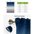 thumbnail image 6 of Navy Blue Gray Ombre Tie Up Curtains for Kitchen Bathroom Bedroom Windows 45 Inch Length, Modern Gradient Abstract Art Balloon Drape Curtains Shade Rod Pocket Drapery Curtain Panel, 42"x45", 6 of 7