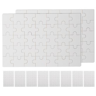 Fukaisu 30pcs Blank White Puzzles To Draw On - 9x8in DIY Craft Jigsaw For Painting & Custom Art