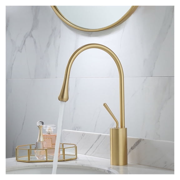 Basin Faucets Brushed Gold/Black/White Sink Faucet Brass Faucet Single handle Kitchen Faucet Swivel Sink Water Crane