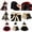 B001- Style A, variant on Cat Halloween Outfit, Halloween for Cats, Cat Halloween Costumes, Halloween Pet Outfit, Made of Lightweight Satin Trim and Felt Accents, Includes Star Embroidered Cat Cloak and