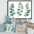 thumbnail image 2 of Designart 'Young Eucalyptus Branches and Leaves I' Traditional Framed Canvas Wall Art Print, 2 of 5