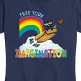 thumbnail image 3 of Pete The Cat - Flying Box Free Your Imagination - Women's Short Sleeve Graphic T-Shirt, 3 of 6
