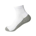 thumbnail image 2 of Gapacks Men's White Crew Socks - Nylon Spandex, Breathable Stretchy, Reinforced Heel & Toe, Durable Everyday Wear, One Size Fits Most, 2 of 2