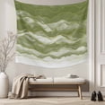 thumbnail image 5 of Sage Green Ombre Large Tapestry for Bedroom Wall Hanging Tapestry, Modern Moire Abstract Art Luxury Ceiling Backdrop Tapestries Poster Blanket Wall Decor for Teens Room Living Room Dorm 86" x 104", 5 of 8
