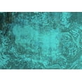 thumbnail image 1 of Ahgly Company Machine Washable Indoor Rectangle Oriental Turquoise Blue Industrial Area Rugs, 6' x 9', 1 of 4