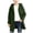 Dark Green, variant on Hooded Button-Down Trench Coat for Kids, Long Sleeve Wool Blend Jacket with Pocket, Classic Spring Autumn Outerwear for Boys and Girls, Sizes 10-12