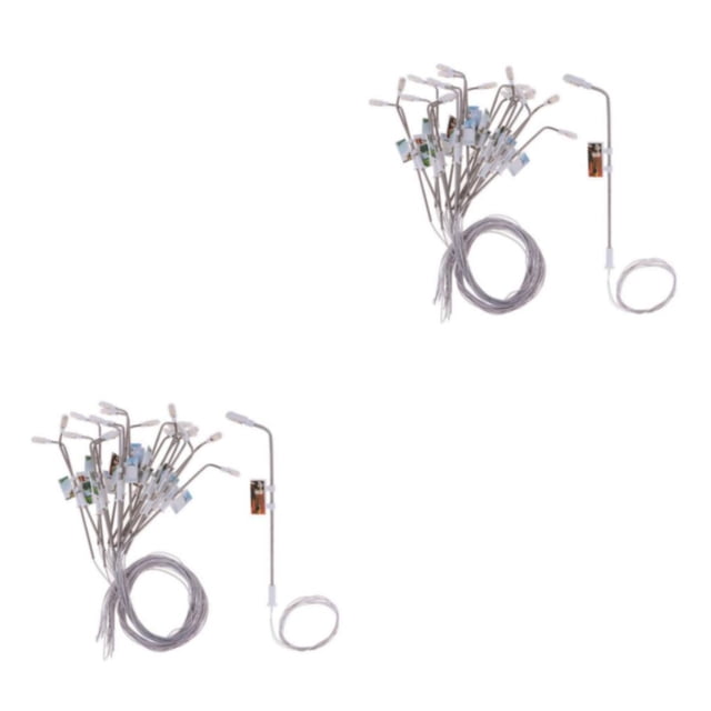 Toystoory 20 Pieces Model Miniature Street Lights OO LEDs 1:150 White HO Scale Tipo 1 2piezas