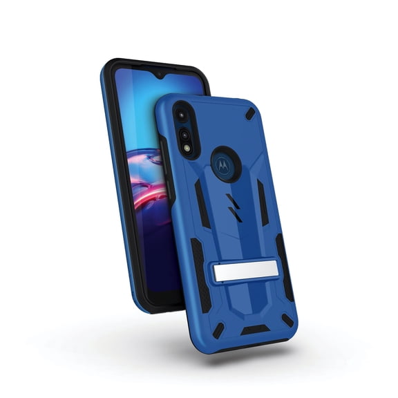 ZIZO TRANSFORM Series for Moto E (2020) Case - Rugged Dual-layer Protection with Kickstand - Blue