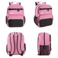 thumbnail image 4 of Heavy Duty Multipocket Backpack with Front Zippered Pockets and Side Mesh Pockets in Pink, 4 of 6
