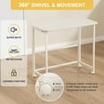 thumbnail image 5 of Mobile Folding Desk Rolling Compact Laptop Desk, Foldable Computer Desk with Wheels for Small Space, 5 of 7