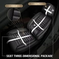 thumbnail image 3 of DIKSOAKR Full Set Car Seat Cover Fit for Hyundai Elantra 2000-2025: Faux Leather Seat Cushion with Lumbar Support Waterproof Seat Protector Compatible Airbag (Black)-2 Rows 5 Seats, 3 of 7