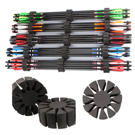 Visland 12 pcs Arrow Separator Holder Round EVA Foam Arrow Rack Durable Archery Rack Separator Holder Outdoor Hunting Accessory Outdoor Shooting Tool – 12 Arrows Separator Quiver