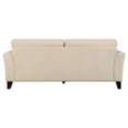 thumbnail image 4 of Lexicon Thierry 19" Modern Plywood and Leather Sofa in Cream Finish, 4 of 7