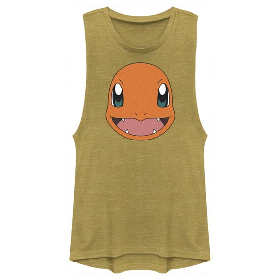 Junior's Pokemon Charmander Smile Festival Muscle Graphic Tee Gold Heather X Large