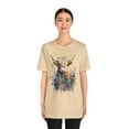 thumbnail image 2 of Women's Cute Highland Cow Shirt Highland Heifer Watercolor Design, 2 of 3