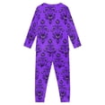 thumbnail image 3 of Renewold Breathable Boys Girls Pj Pants Set of 2 Gothic Ghosts Tee Top & Elastic Waist Sweatpants Purple Casual Halloween Holiday Sleep Clothing Size 5-6, 3 of 5